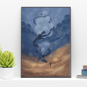 Frostworkchan, Dragon and Ravens 50×70 Eckige Steine