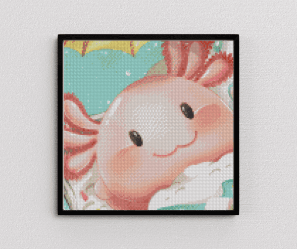 valyovanka, Axolotl Kopf 30×30 ohne Steine
