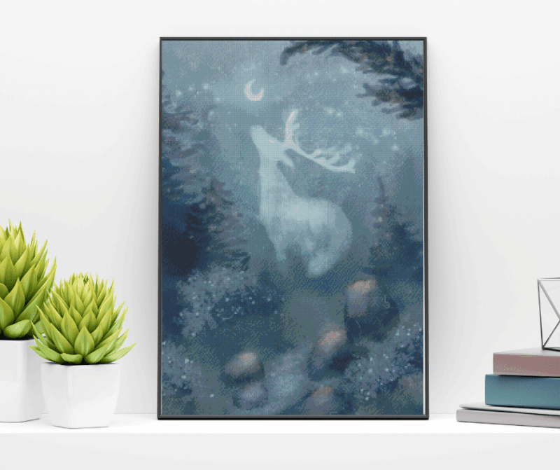 Frostworkchan, Moonlit 50×70 Eckige Steine