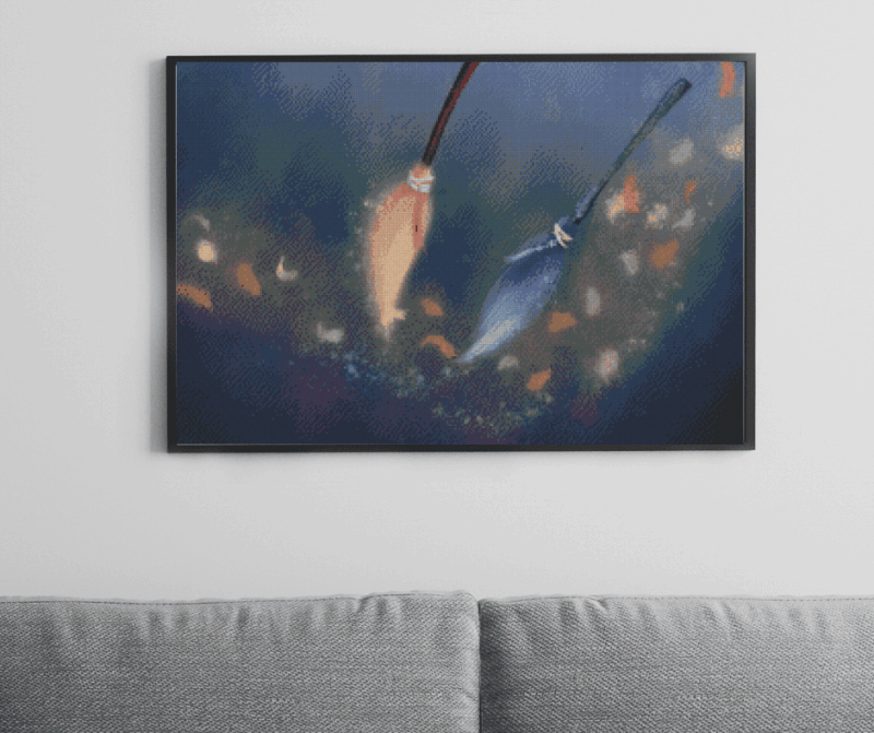 Frostworkchan, Party Broom 50×70 Eckige Steine