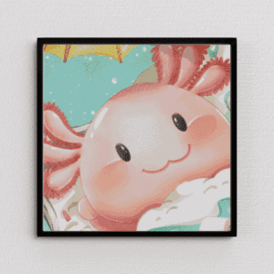 valyovanka, Axolotl Kopf 50×50 eckige Steine