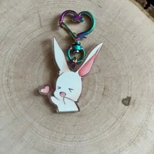 Schlüsselanhänger Herz Hasi