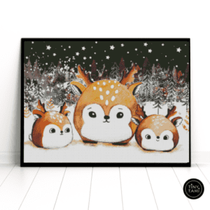 Tiny Tami,Fuchs und Reh 50×70 eckige Steine