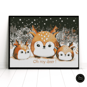 Tiny Tami,Süsse Hirsche – Oh my deer 50×70 eckige Steine