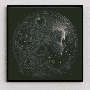 Sternzeichen Wassermann 80x80 Eckige Steine