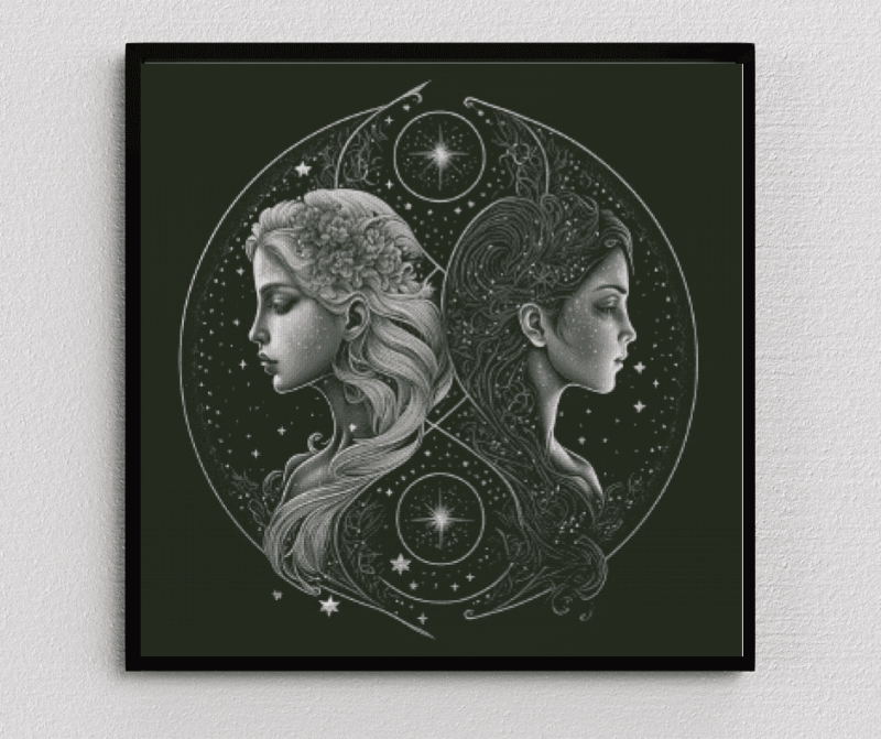 Sternzeichen zwillinge 80x80 Eckige Steine