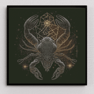 Sternzeichen Skorpion 80x80 Eckige Steine