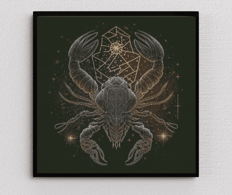 Sternzeichen Skorpion 80x80 Eckige Steine