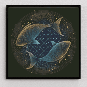 Sternzeichen Fische 80x80 Eckige Steine