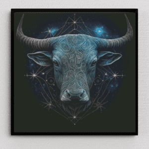 Sternzeichen Stier 80x80 Eckige Steine