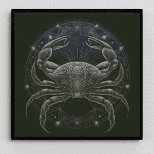 Sternzeichen Krebs 80x80 Eckige Steine