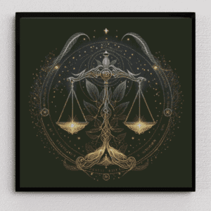 Sternzeichen Waage 80x80 Eckige Steine