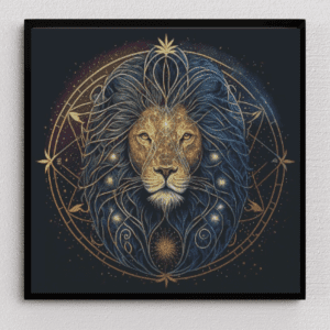 Sternzeichen Loewe 80x80 Eckige Steine