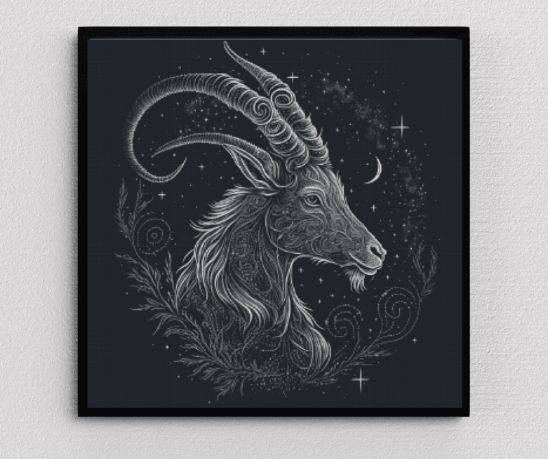 Sternzeichen Steinbock 80x80 Eckige Steine