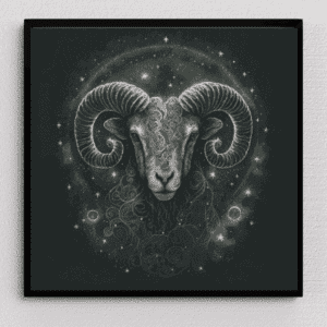 Sternzeichen Widder 80x80 Eckige Steine