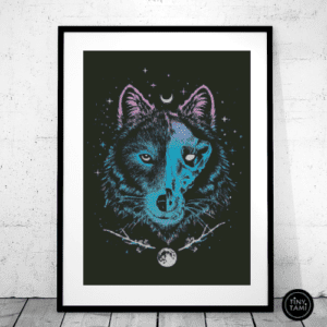 Tiny Tami,the wolf within 50×70 eckige Steine