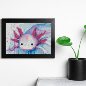 Tiny Tami, Axolotl 30×40 Eckige Steine