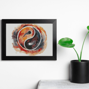 Harenas Artwork, Ying Yang 30×40 Eckige Steine