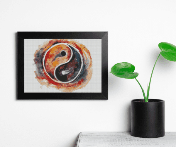 Harenas Artwork, Ying Yang 30×40 Eckige Steine