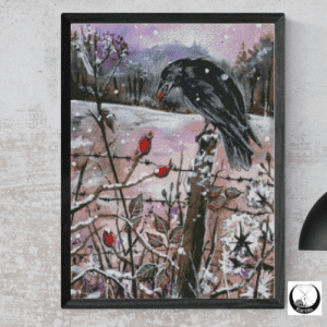 Harena Artwork, Rabe Winter 50x70 eckige Steine