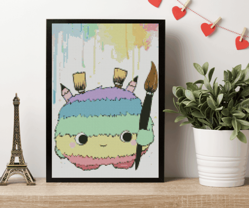 Tiny Tami, Malmonster 30×40 Eckige Steine