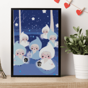 Tiny Tami, 7 Laternenzwerge 30×40 Eckige Steine