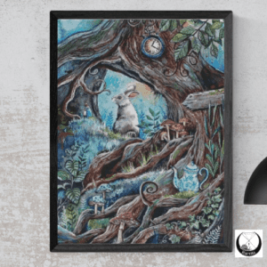 Harena Artwork, Down The Rabbit hole 60x80 eckige Steine