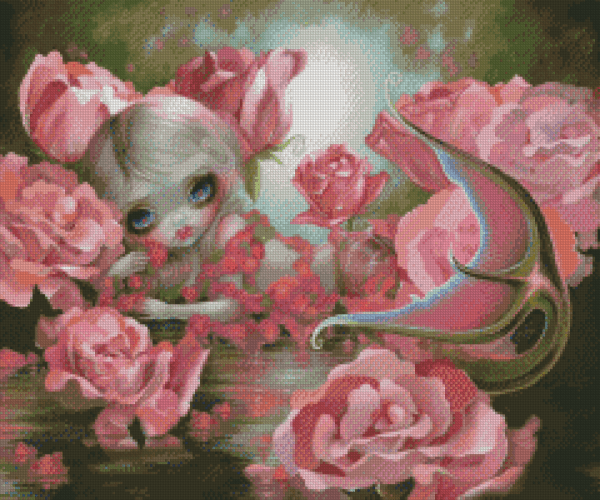 JasmineBecketGriffith_MermaidWithRoses 50x60