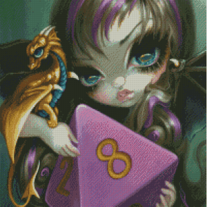 JasmineBecketGriffith_8SidedDiceFairy 50x70