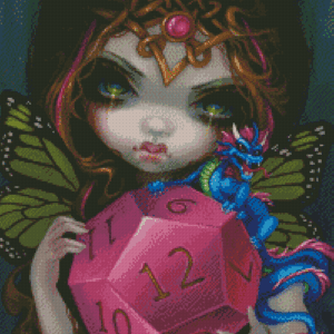 JasmineBecketGriffith_12SidedDiceFairy 50x60