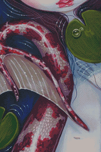 JasmineBecketGriffith_MermaidWithPinkLotus 50x150