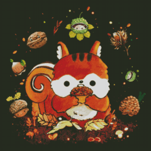 Tiny Tami, Eichhörnchen Tiny Woodys 80×80 eckige Steine