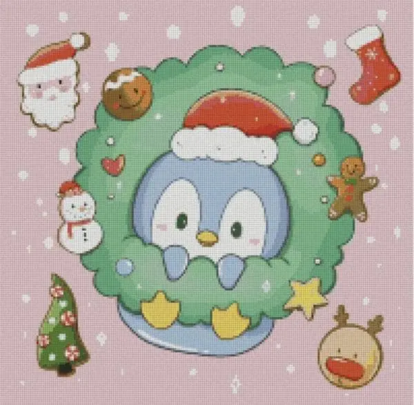 valyovanka, Christmas Pingu im Kranz