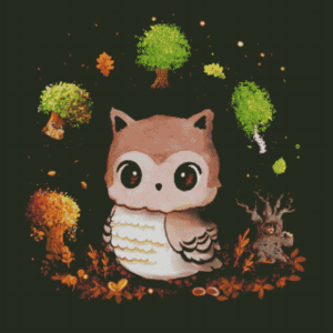 Tiny Tami, Eule Tiny Woodys 80×80 eckige Steine