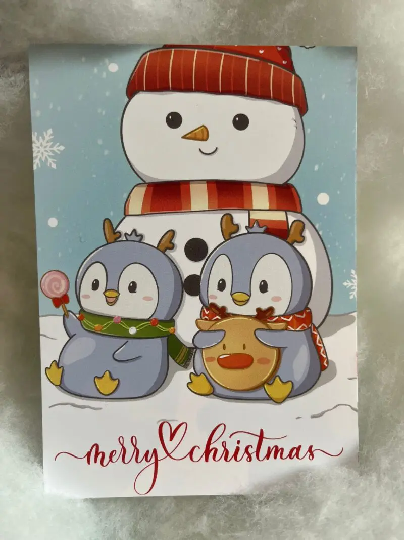 Merry Christmas Postkarte Pingu und seine Freunde