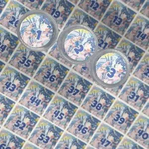 Ø20mm Runde Dosen Sticker Bogen Zahlen 1-94 Designer
