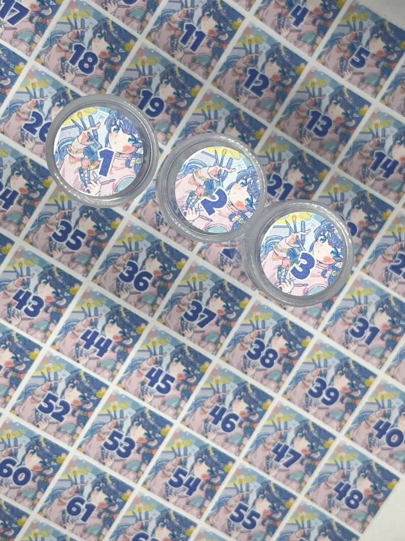 Ø20mm Runde Dosen Sticker Bogen Zahlen 1-94 Designer