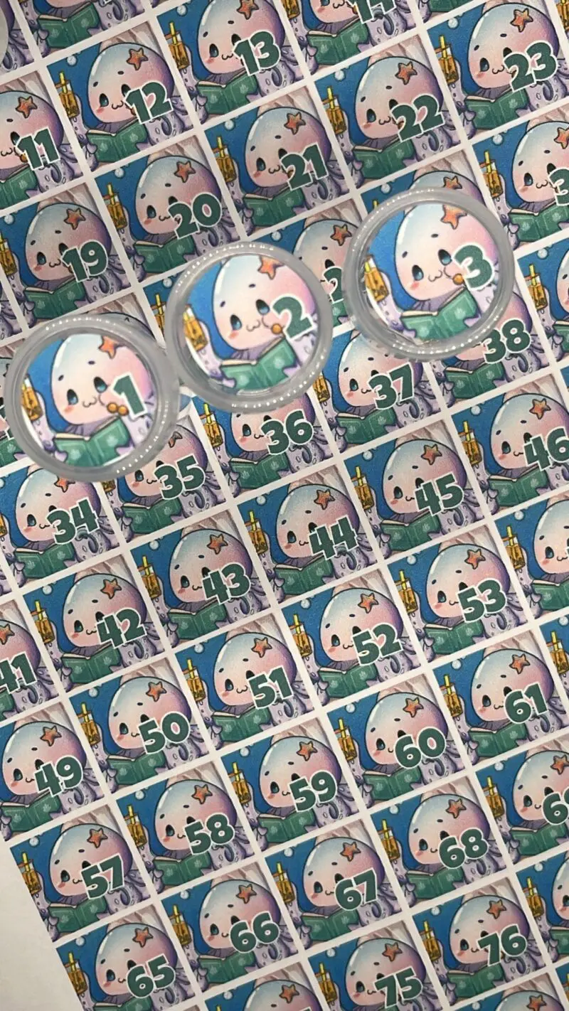 Ø20mm Runde Dosen Sticker Bogen Zahlen 1-94 Okti