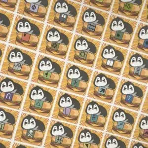 Ø20mm Runde Dosen Sticker Bogen Symbole - Pingu Burger