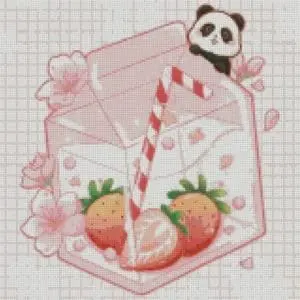 Valyovanka, Erdbeerpanda 30x30 Eckig