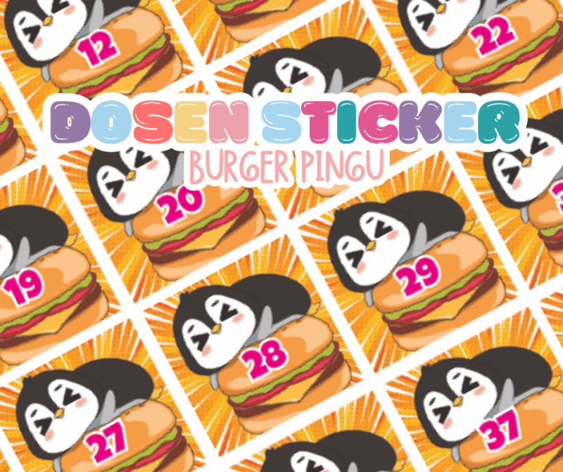 Ø20mm Runde Dosen Sticker Bogen Zahlen 1-94 Pingu Burger