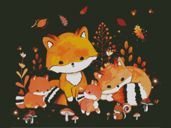 Tiny Tami, Fuchs Familie 60x80 100 Farben