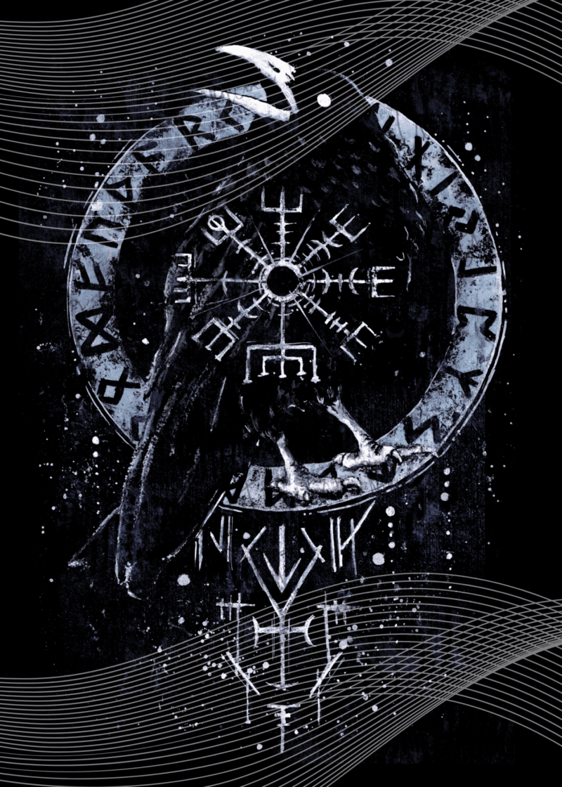 Tiny Tami, Vegvisir Krähe 50x70 56 Farben