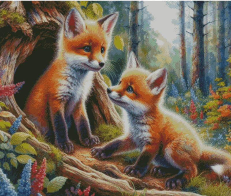 Salzkatze.ai 70×80 Wald – Fuchsbau| Ai Art