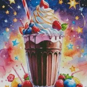 Sakura.ai Milkshake Galaxy PewPew 50×65 | Ai Art