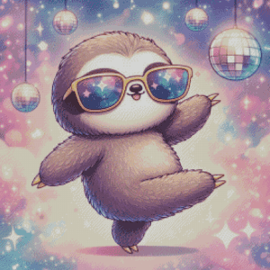 Salzkatze.ai 50x50 Party Animal – Faultier | Ai Art