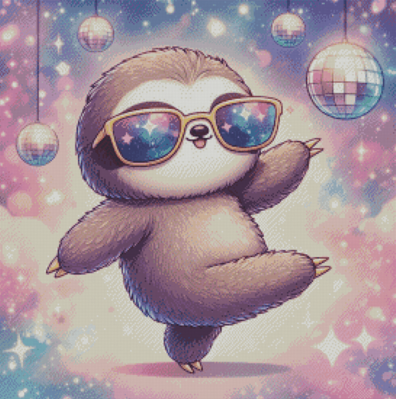 Salzkatze.ai 50x50 Party Animal – Faultier | Ai Art