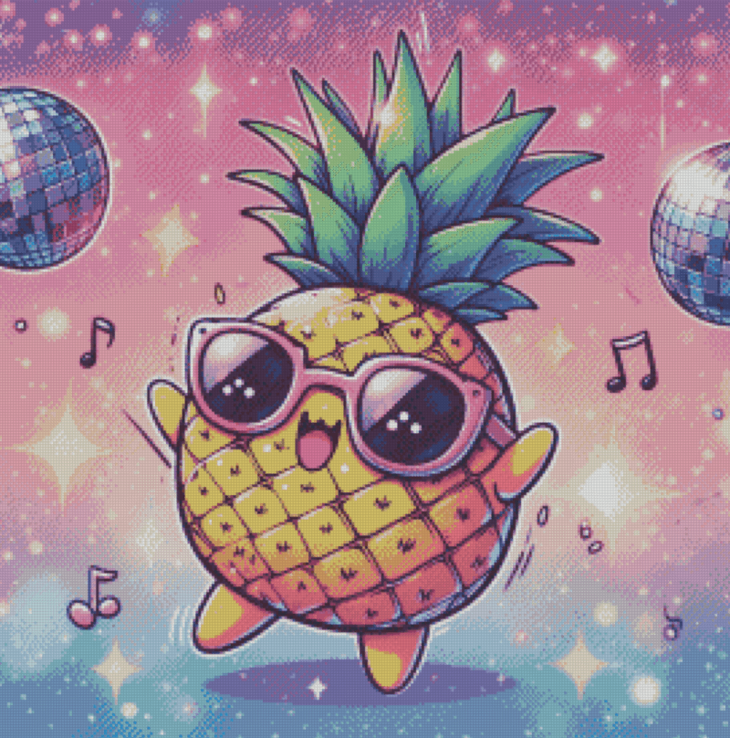 Salzkatze.ai 50x50 Party Animal – Ananas | Ai Art
