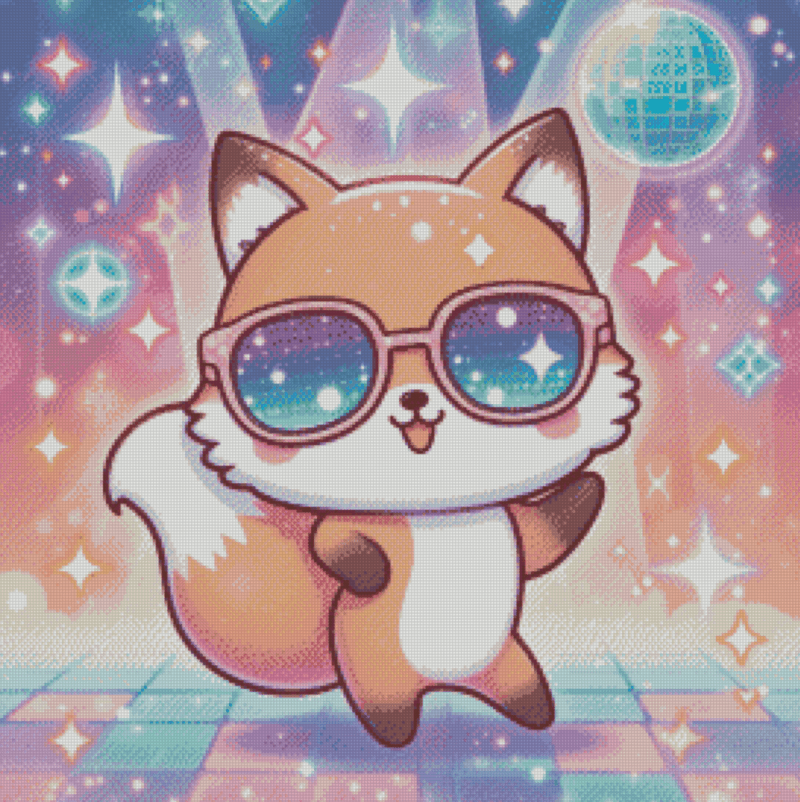 Salzkatze.ai 50x50 Party Animal – Fuchs| Ai Art
