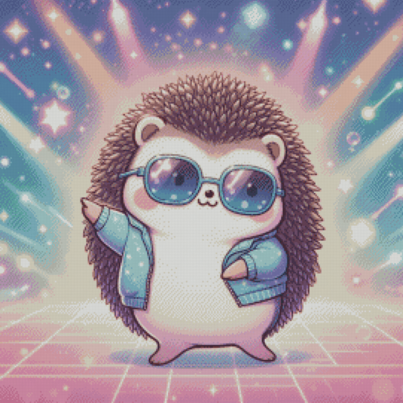 Salzkatze.ai 50x50 Party Animal – Igel | Ai Art